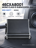 CX A800.1 Mono Class D Subwoofer Amplifier 800W Penguat Audio Mobil dengan Equalizer dan Crossover Terintegrasi Bluetooth 12-24V Sistem Suara Kendaraan