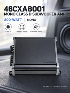 Amplificateur de subwoofer mono classe D CX A800.1 800W pour système audio de voiture avec égaliseur et filtre de fréquence intégrés - Product Image 5