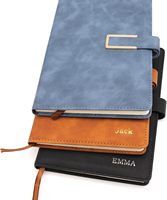 Cuaderno de Cuero PU Personalizable A5 con Espiral, 200 Hojas, con Logotipo Personalizado, Agenda de Cuero Promocional