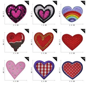 Various Style of Embroidered Heart Patches With Iron on Backing - Product Image 3
