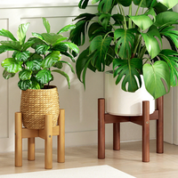 Support de plantes minimaliste moderne en bambou Moso en forme de croix, non pliable, pour balcon, salon, support de pot sur pied, pour plantes succulentes