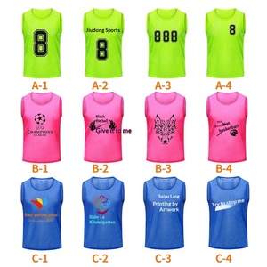 Maillot de sport sans manches en maille polyester imprimé, respirant, séchage rapide, col en V, bretelles réglables, pour basketball, football, soccer, enfants - Product Image 1