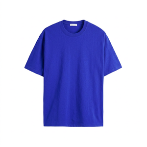 เสื้อยืดโอเวอร์ไซส์ทรงหลวม 100% ผ้าฝ้าย สำหรับผู้ชาย สไตล์สตรีทแวร์  รับสกรีนโลโก้ - Product Image 1