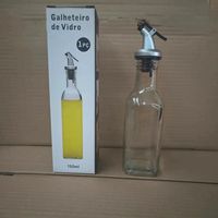 Bouteille en verre vert de 270 ml, 500 ml, 750 ml, 1000 ml pour l'huile, l'huileuse, la sauce, le stockage en cuisine avec buse d'huile automatique à ouverture rapide – Vente en gros
