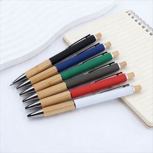 Bamboo Multicolor Metal Ballpoint <b>Pen</b> with logo Business Signature Metal <b>Pen</b> Black Custom <b>Pen</b> Suitable for Corporate Event Gifts - Product Image 5