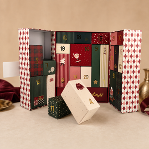 Caja de Calendario de Adviento de <span class=keywords><strong>24</strong></span> Días, Calendario de Adviento Rellenable, Calendario de Cuenta Regresiva para Navidad, Calendario de Adviento Personalizado Impreso al por Mayor - Product Image 4
