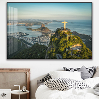 Cristal porcelaine peinture paysage Rio de Janeiro la ville de dieu mur Art cadre pour salon décoration impression affiche maison