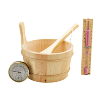 Termometer Sendok Ember Sauna Kapasitas Besar Kayu untuk Relaksasi Kamar Mandi Spa Rumah