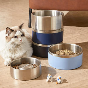 Mangkuk Makan Anjing Anti Selip, Mangkuk Air Anjing <span class=keywords><strong>Stainless</strong></span> <span class=keywords><strong>Steel</strong></span>, Mangkuk Makan Anjing Terangkat untuk Anjing Kecil, Sedang, Besar, dan Perjalanan - Product Image 6