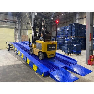 Precio de Fábrica, Rampa Hidráulica Portátil para Camiones VIET THANH VRAMP-10T-G Azul Oscuro, Diseño Antideslizante, Nueva Fábrica de Producción - Product Image 3