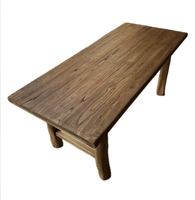 Table de salle à manger STG moderne, portable, de haute qualité, en bois massif, écologique, style farmhouse, pour appartement, hôtel, 6 places