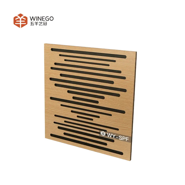 quality standard office meeting room noise reduction wall panel fireproof slotted sound insulation panel
