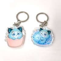 Fabrication de porte-clés en acrylique personnalisés, imprimés, transparents, mignons, avec des motifs de dessins animés, en plastique acrylique