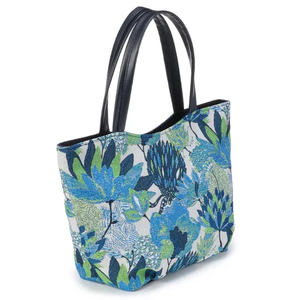 Garland pattern handbag polyester fiber + nylon <b>material</b> ladies daily bag modern small fresh style handbag - Product Image 2