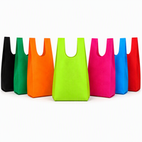 Sac de courses réutilisable en PP non tissé 40 GSM, type gilet, pour supermarché et caisse de détail, avec logo personnalisé, ODM