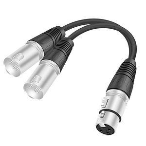 OEM de fábrica de calidad superior <span class=keywords><strong>XLR</strong></span> 3 pines hembra dividido a 2 puertos macho Cables Y Cable de audio de extensión de micrófono <span class=keywords><strong>Xlr</strong></span> equilibrado - Product Image 1