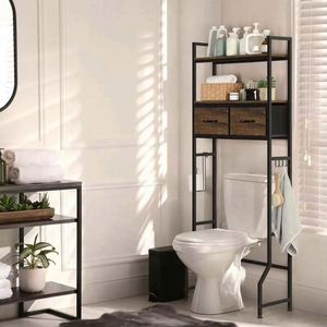 Space-Saving Bathroom <b>Storage</b> Bathroom Furniture Rack Modern Bathroom <b>Storage</b> Space-Saving Bathroom <b>Storage</b> Solid Wood - Product Image 4