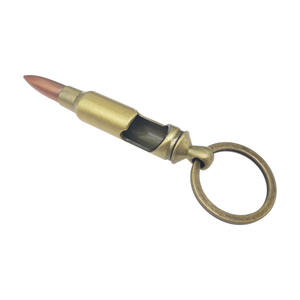 Abrebotellas de bala de metal a granel llavero abrelatas de bala retro llavero - Product Image 4