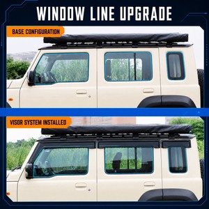Parapioggia per Finestrini Jimny 5 Porte, Visiera Antipioggia in Acrilico, Installazione Non Distruttiva con Adesivo 3M - Product Image 3