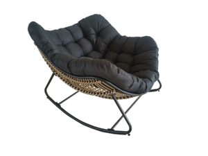 Confortável relaxe balançando a cadeira do balanço do rattan do quarto do balcão da cadeira com cadeiras de balanço exteriores do coxim macio - Product Image 3