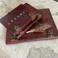Journal en cuir personnalisé A5 relié Vintage sort livre ombre Grimoire Sevan Stone inspiré journal