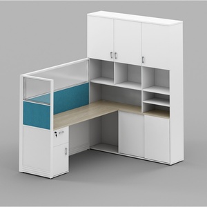 High Quality Modern Design Convertible L-Shape Desktop <b>Computer</b> Partition Workstation <b>Desk</b> Cubicle Modular Office Furniture - Product Image 2
