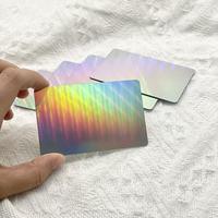 Carte vierge en PVC plastique blanc holographique or argenté métallique de haute qualité, imprimable, épaisseur 0,76 mm
