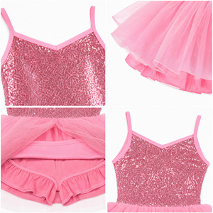 Vestido de Tutú Brillante con Lentejuelas <span class=keywords><strong>para</strong></span> Niñas, Estilo Princesa con Tirantes Finos, <span class=keywords><strong>para</strong></span> Baile y Fiestas de Cumpleaños, Tallas 2-10 Años, Éxito de Ventas 2026 - Product Image 3