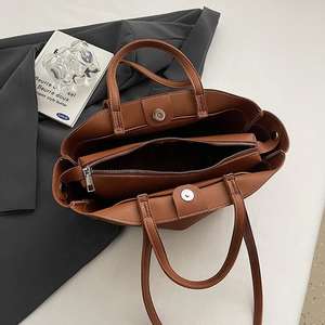 Fashionable lychee pattern daily women's bucket bag, retro <b>unique</b> fashion luxury <b>handbag</b> - Product Image 3