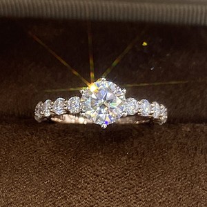 IGI Certified Lab-Grown <strong>Diamond</strong> Vintage Style Women's Engagement <strong>Ring</strong> 1-3 Carat Brilliant Cut 18K/14K Yellow/White/Rose Gold - Product Image 1