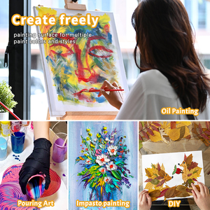 Vật liệu mỹ thuật giá sỉ rẻ, Khung tranh vẽ vải bố căng sẵn khổ lớn 70x90CM, vải cotton 280g, khung tranh trắng để vẽ tranh sơn dầu - Product Image 6