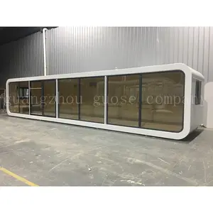 Hot sale outdoor sandy beach bedroom prefabricated house pod prefab capsule hotel room sleeping apple pod cabin with bedroom