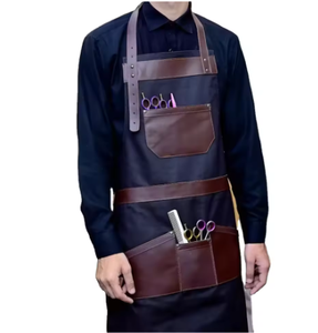 G-favor Tablier de Barbier en Toile Personnalisé de Haute Qualité, Style Vintage, Élégant, Imperméable, avec Sangle en Cuir, pour Restaurant et Bar - Product Image 3