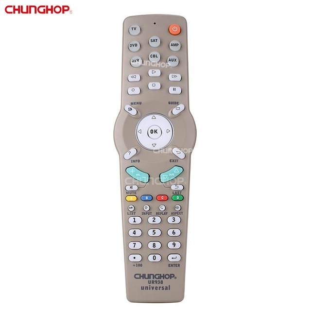 7 in 1 Chunghop Controller UR938 Super IR Remote  Universal TV Remote Control DVR CBL AUX AMP DVD SAT