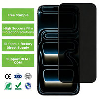 Protection d'écran en verre trempé anti-espion de qualité supérieure 9H, anti-traces de doigts, pour téléphones mobiles 16/17 Pro Max, fabriqué au Japon par AGC