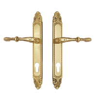 Serrure de porte d'entrée principale de luxe classique à cylindre mécanique haute sécurité avec poignée, ensemble de serrures pour porte extérieure en bois