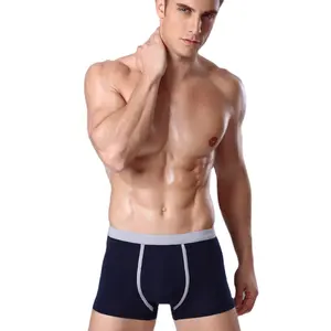 Wholesale Custom Stock Lot Cotton Underwear For Man Classical Cotton Boxershorts Male Basics Boxer Briefs