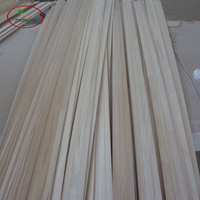 Tablero de madera para muebles de álamo/pawlonia, tiras de chaflán, madera triangular