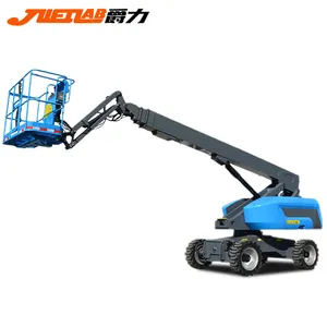 360 도 회전 250kg 용량 높이 19m 2024 새로운 브랜드 Jueli 디젤 연료 공중 작업 플랫폼 스트레이트 암 리프트