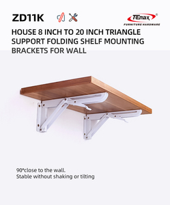Temax Zd11k Phần Cứng Đồ Nội Thất Tam Giác Hỗ Trợ Gấp Kệ Gắn Chân Đế Cho Tường Phụ Kiện Nội Thất - Product Image 2