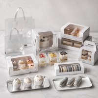 Emballage pour produits de boulangerie, friandises sucrées, gâteaux, boîte à pâtisserie avec séparateurs, sacs de boulangerie personnalisés, emballage fonctionnel