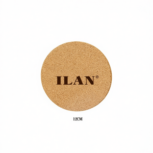 Sottobicchieri Rotondi in Sughero ILAN 10Cm 12 Pezzi, Protezione Naturale Antiscivolo per Bevande - Product Image 1