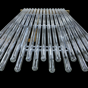 Hoogzuiver kwarts transparant glazen pijpje, hoog borosilicaat glazen cilinder, gepolijst, één uiteinde gesloten kwarts reageerbuis - Product Image 6