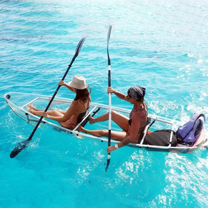 Kayak transparent, bateau transparent, fond transparent, canoë de pêche transparent pour 2 personnes, kayak transparent - Product Image 6