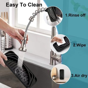 Tapis en silicone anti-débordement pour distributeur d'eau, plateau de récupération pour machine à café, éponge de cuisine pour égouttoir de réfrigérateur - Vente en gros - Product Image 4