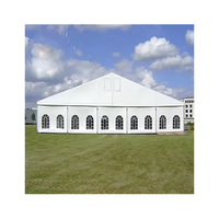 Tente de fête de mariage à cadre en aluminium de luxe de 12x30m, tente en toile imperméable à grande portée transparente pour les ventes d'expositions d'événements en plein air