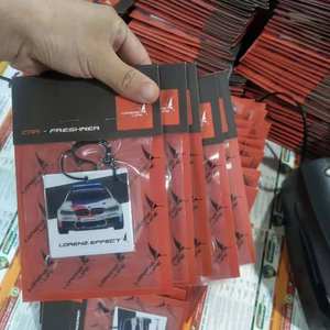 사용자 정의 다이 컷 종이 자동차 공기 청정기 개인화 된 로고 교수형 디자인 장식 오래 지속되는 향기 전기 필요 없음 - Product Image 4