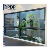 Minimalismo de estilo italiano PDP Venta al por mayor Ventanas correderas de doble acristalamiento Energía Aleación de aluminio Exterior Hoteles Sótanos Colgantes