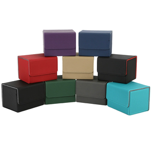 MIO Luxus benutzer definierte Spielkarte Deck Box Sammelkarten speicher Spielbrett PU Box für Kinder für <span class=keywords><strong>Tarot</strong></span> für Poke Mons TCG Yugi - Product Image 5