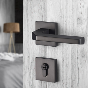 Thiết kế hiện đại sang trọng từ cửa xử lý trong nhà bằng gỗ phổ loại cửa cho nhà yên tĩnh và đơn giản vật liệu hợp kim kẽm - Product Image 4